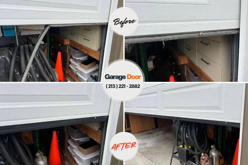 Before and after: garage door repair North Charleston, SC
